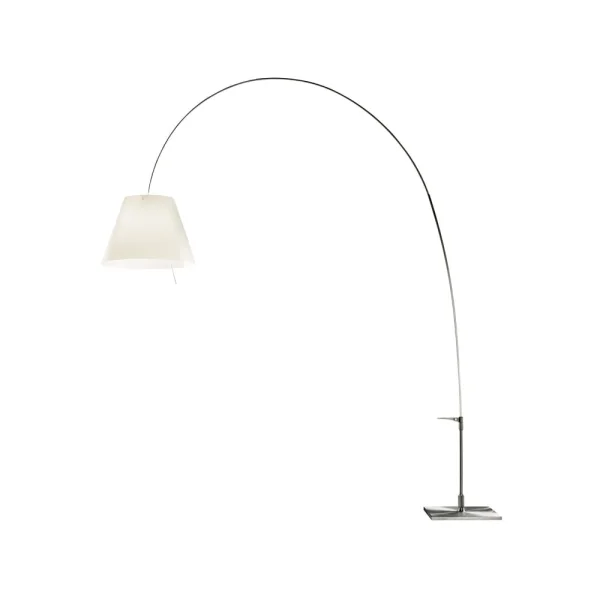 Luceplan Lady Costanza D13E d vloerlamp witte kap, aluminium voet