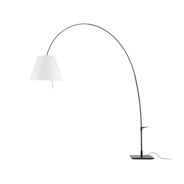 Luceplan Lady Costanza D13E d vloerlamp Witte kap-zwartgelakte voet