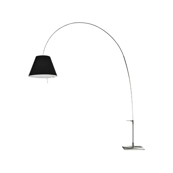 Luceplan Lady Costanza D13E d vloerlamp zwarte kap, aluminium voet