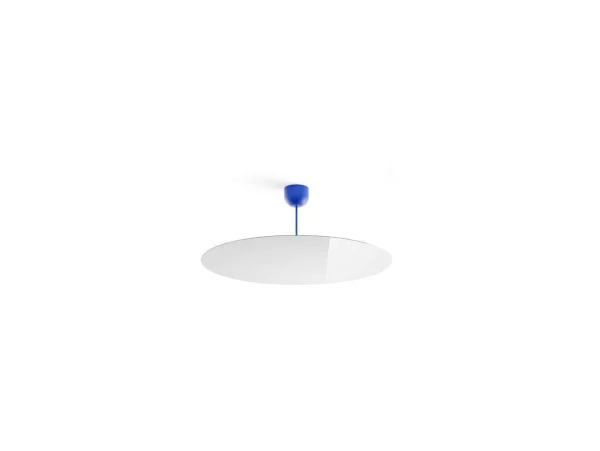 Luceplan - Millimetro Plafondlamp H33 Ø85 Royal Blue/Mirror