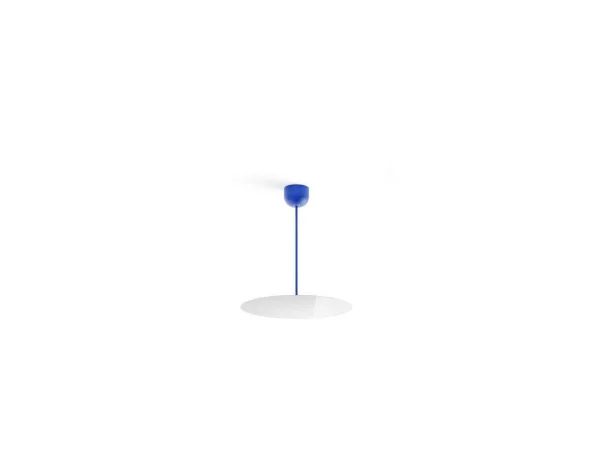 Luceplan - Millimetro Plafondlamp H53 Ø50 Royal Blue/Mirror