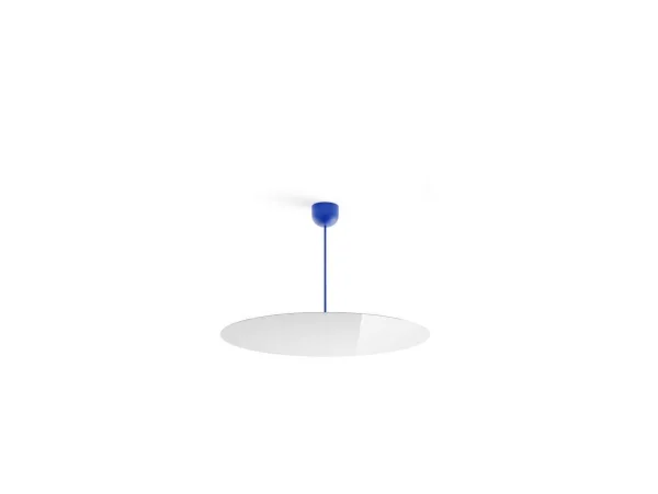 Luceplan - Millimetro Plafondlamp H53 Ø85 Royal Blue/Mirror