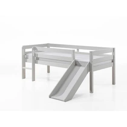 LUCEVI - Pino Halfhoogslaper met Glijbaan 90x200cm - Wit - H85CM