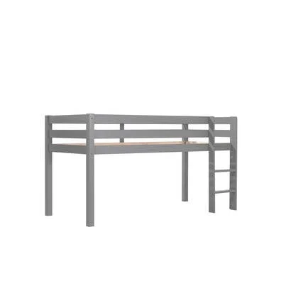 LUCEVI - Pino Halfhoogslaper met Ladder 90x200cm - Grijs - H115CM