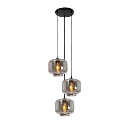 Lucide MEDINE Hanglamp 3xE27 - Fumé