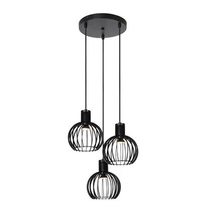 Lucide MIKAELA Hanglamp 3xE14 - Zwart