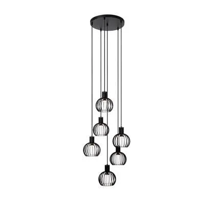 Lucide MIKAELA Hanglamp 6xE14 - Zwart