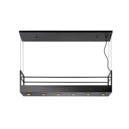 Lucide MIRAVELLE Hanglamp 6xGU10 - Zwart