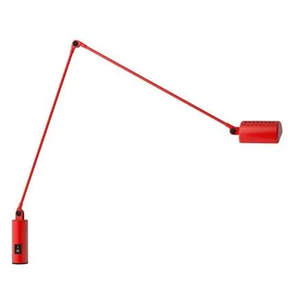 Lumina Daphine bureaulamp met tafelschroef matt red