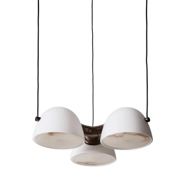 Made By Hand - Hanglamp Fuse Triple, messing, glas Handgemaakt