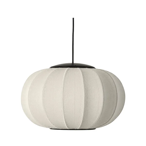 Made By Hand - Knit-Wit 45 Ovale LED hanglamp, wit, Ø 45 cm