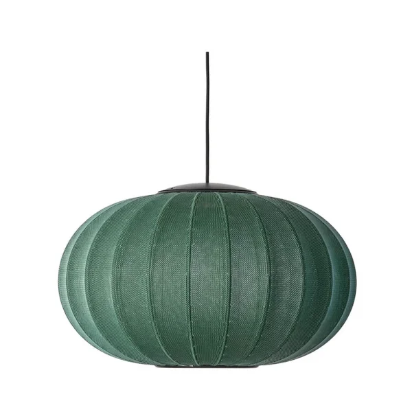 Made By Hand - Knit-Wit 57 Ovale LED hanglamp, groen, Ø 57 cm Handgemaakt