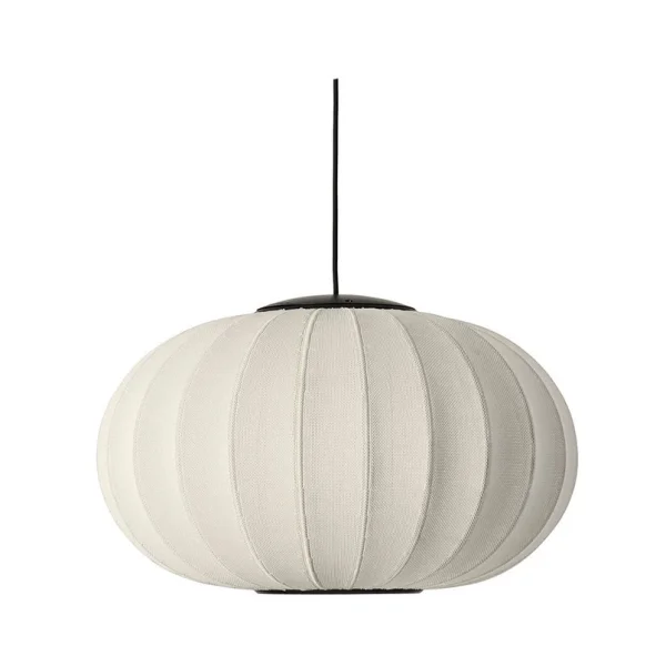 Made By Hand - Knit-Wit 57 Ovale LED hanglamp, wit, Ø 57 cm Handgemaakt