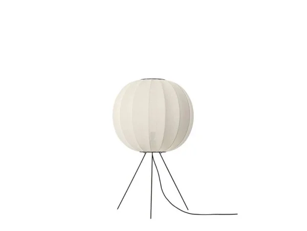 Made By Hand - Knit-Wit 60 ronde vloerlamp, wit, 100 cm