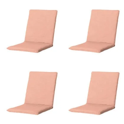 Madison - Stapelstoelkussen Napels salmone - Ca. 97x49 cm - Set van 4