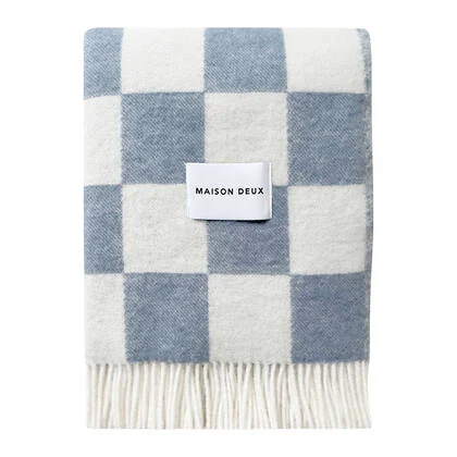 Maison Deux Checkerboard Plaid - Denim / Wit