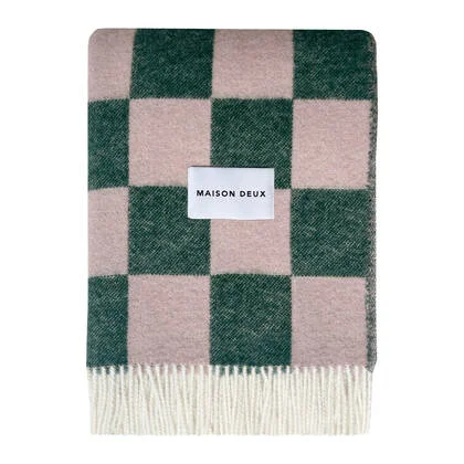 Maison Deux Checkerboard Plaid - Groen / Roze