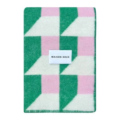 Maison Deux Cubics Plaid - Gras Roze