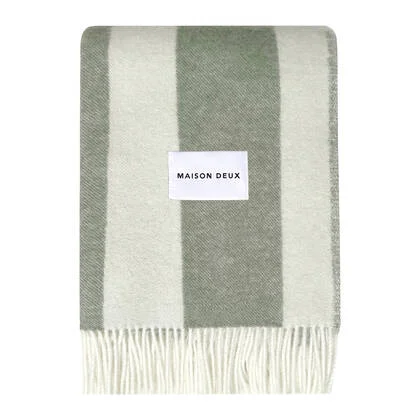 Maison Deux Rough Stripe Plaid - Agave