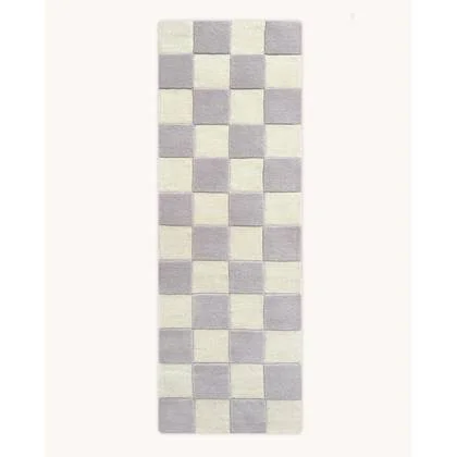 MAISON DEUX Vloerkleed Checkerboard Lilac - 165 x 55 cm