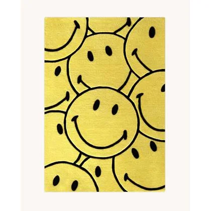 MAISON DEUX Vloerkleed Smiley ® Geel - 120 x 180 cm