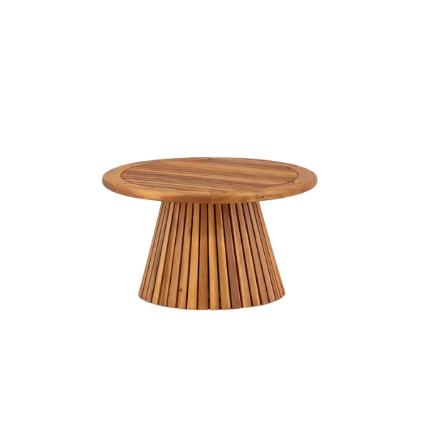 Malin houten tuin salontafel bruin - Ø 70 cm