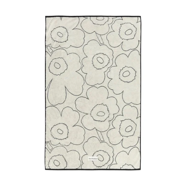 Marimekko Piirto Unikko badhanddoek 100x160 cm Ivory-black