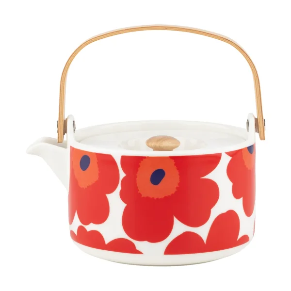 Marimekko Unikko theepot 0,7 l White-red-blue