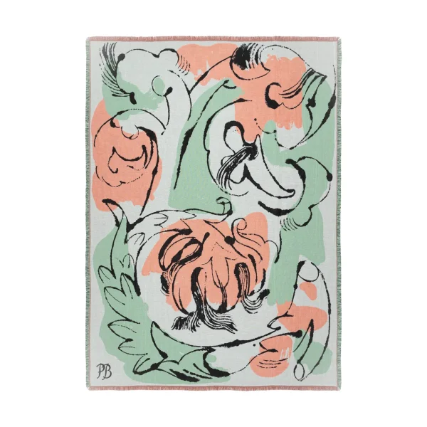 Marimekko Vildstjälk plaid 130x180 cm Offwhite-dark blue- orange-red