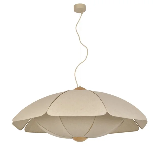MARKET SET - Coquillage hanglamp 110 cm crèmekleurig linnen