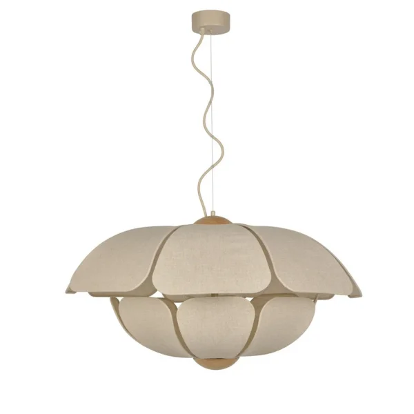 MARKET SET - Coquillage hanglamp 70 cm crèmekleurig linnen