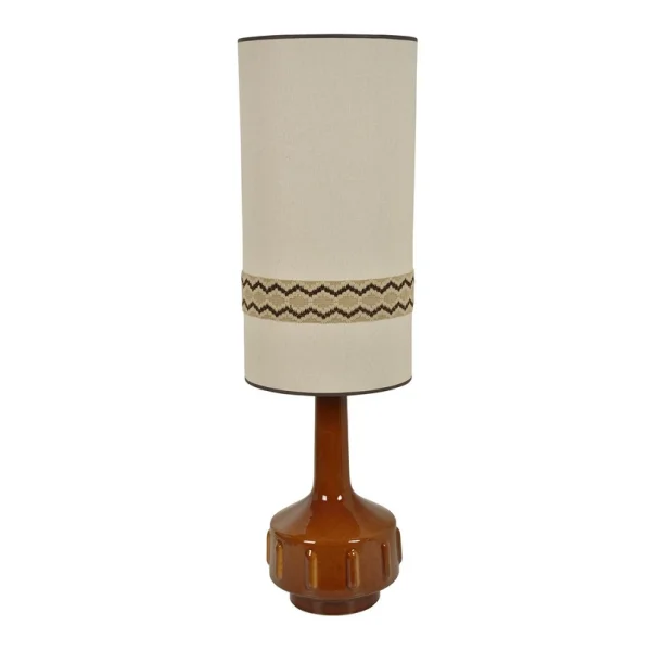MARKET SET - Jimmy vloerlamp bruin/beige rand 121 cm