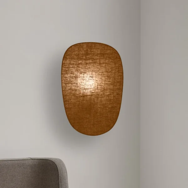 MARKET SET - Screen 70's wandlamp hoogte 40 cm curry textiel