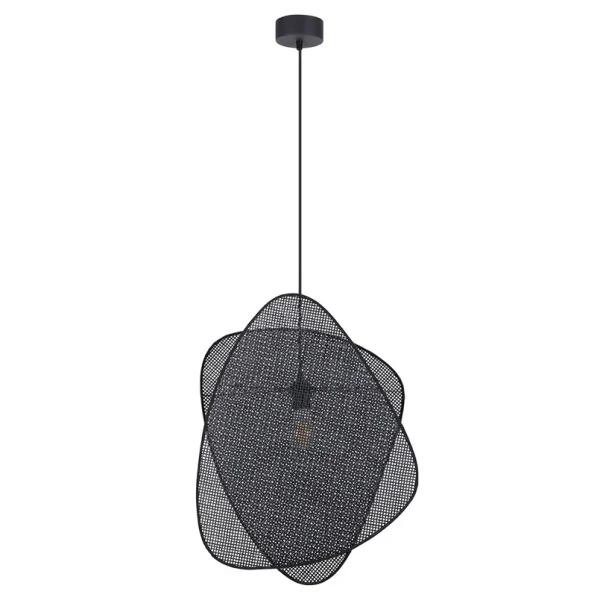 MARKET SET - Screen S hanglamp, 58 cm, zwart, rotan