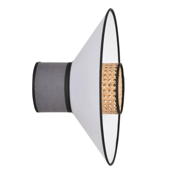 MARKET SET - Singapour wandlamp, antraciet/wit