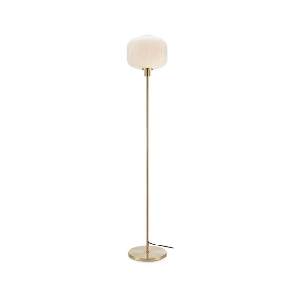 Markslöjd - Sober Vloerlamp Brushed Brass/White