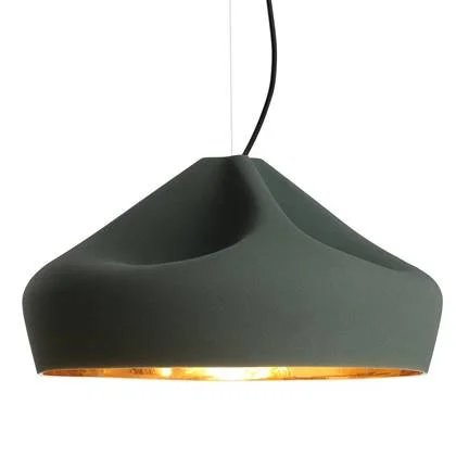 Marset Pleat Box hanglamp Ø47 donkergroen|goud