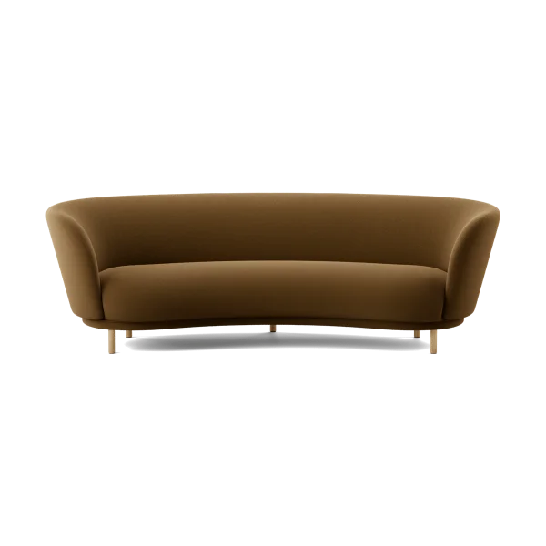 Massproductions Dandy 3-zitsbank Black oak - Kirkby Design, Spiral - 23 Monochrome