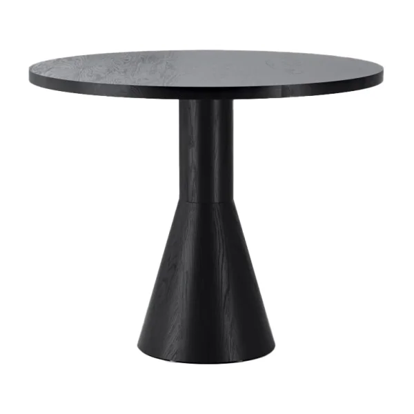 Massproductions Draft eettafel Ø88 cm Zwartgebeitst essenhout