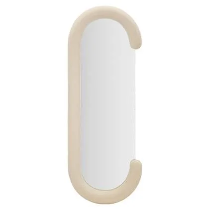 Mauro Ferretti Chantal Wandspiegel in fluweel beige