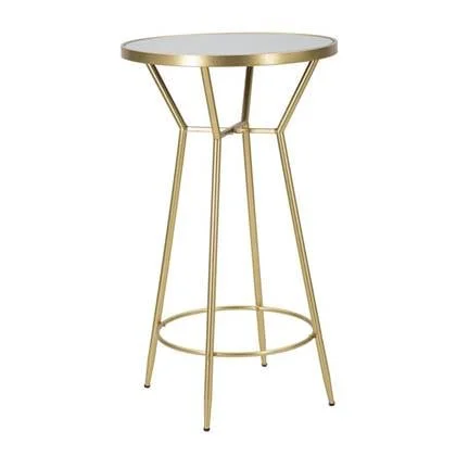 Mauro Ferretti Circle tafel in goud metaal met spiegel