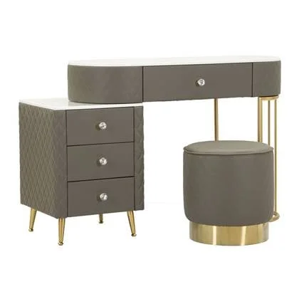 Mauro Ferretti Sharon Grijs kunstleer dressing met poef