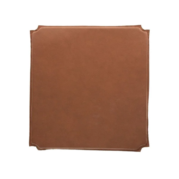 Mavis Rode stoelkussen leer cognac