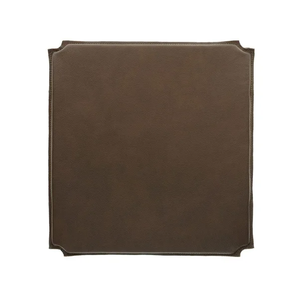 Mavis Rode stoelkussen leer mocca