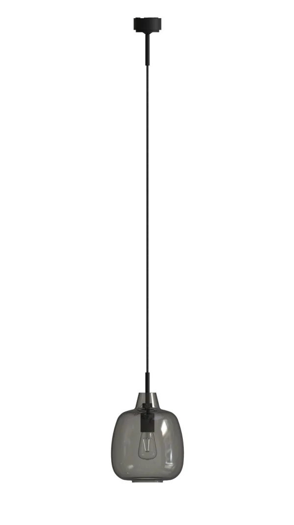 Mawa Design Bergamo Hanglamp - glas gerookt - zwart - zwart - zwart