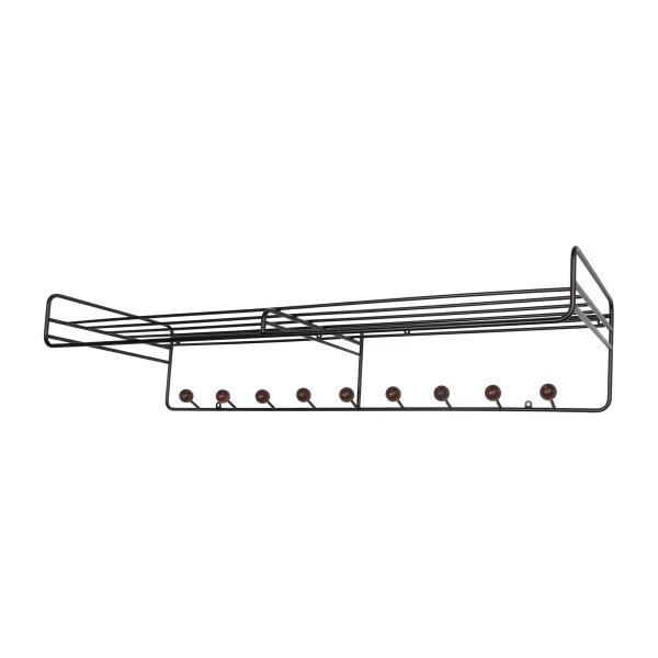 Maze Bill Hat rack L hoedenplank Zwart-donkerbruin