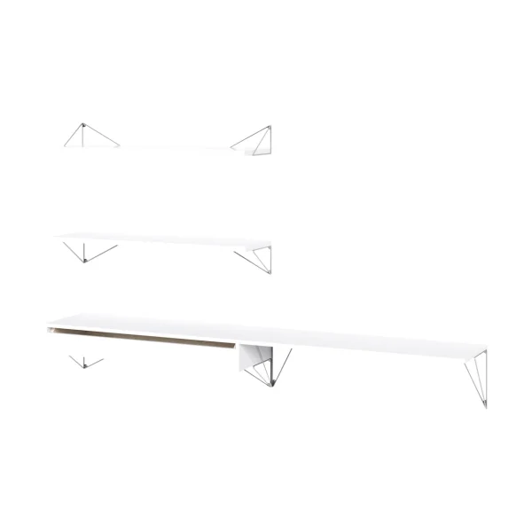 Maze Pythagoras Bundle D plankensysteem wit-chroom Pythagoras Bundle D plankensysteem wit-chroom