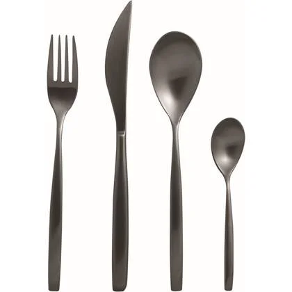 Mepra Bestekset Stiria Oro Zwart- Gematteerd - RVS - 24-delig
