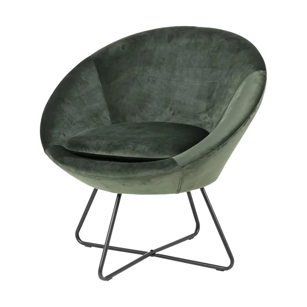 Merel velvet fauteuil donkergroen