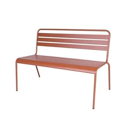 Metalen tuinbank Max 120 cm roestbruin